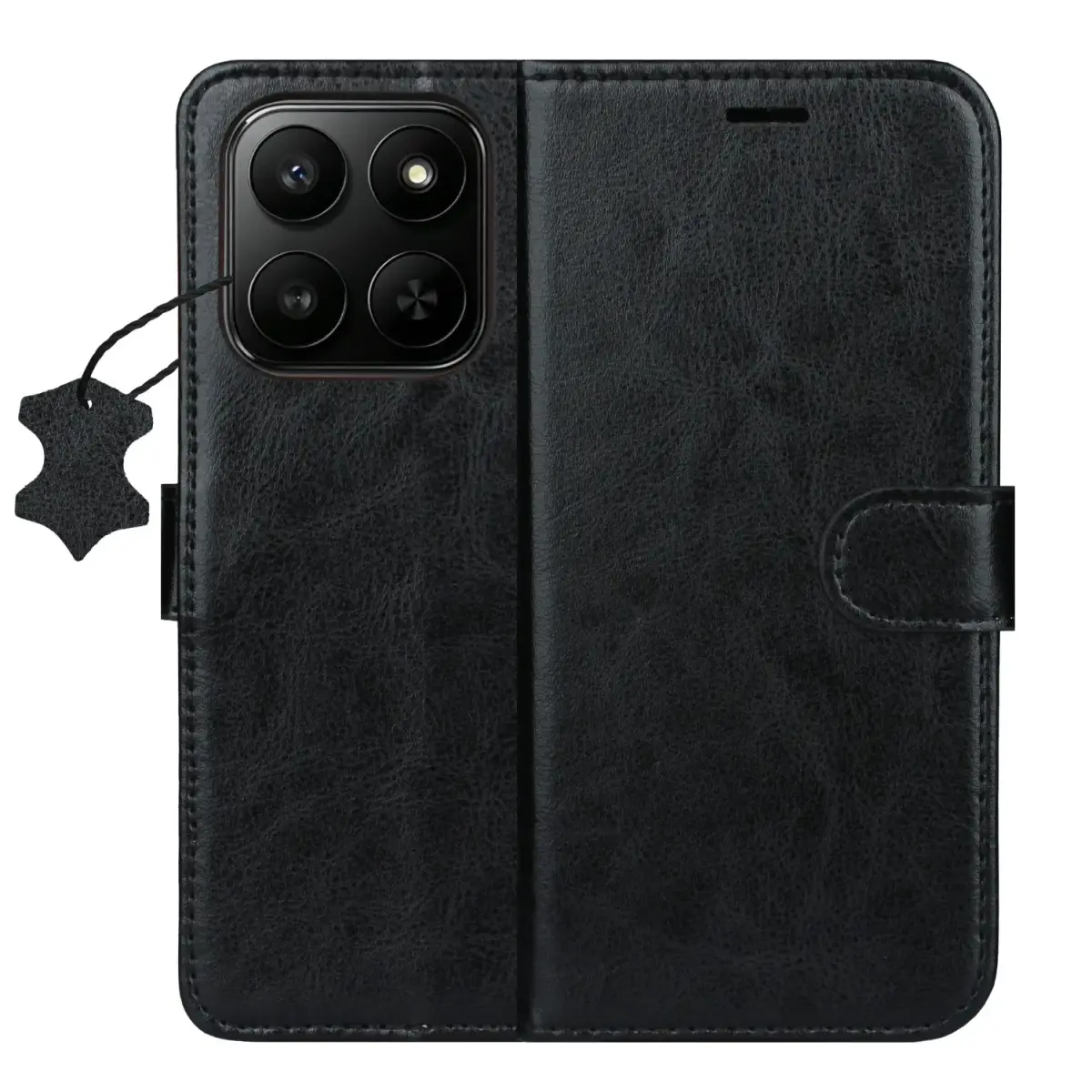 Smart Luxe leather case for Honor X7d 5G black