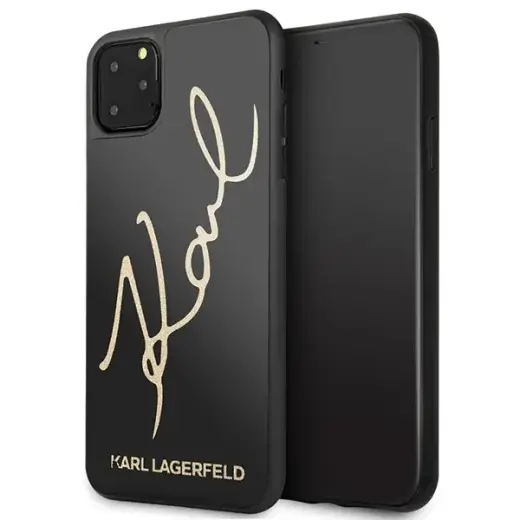 Karl Lagerfeld KLHCN65DLKSBK iPhone 11 Pro Max czarny|black hard case Signature Glitter