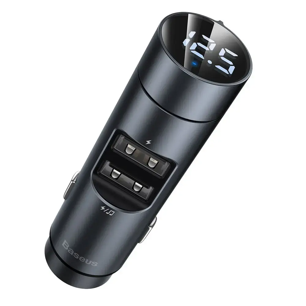 Baseus CCNLZ-0G automašīnas fm raidītājs 3.1A | usb flash | sd | bluetooth 5.0 melns