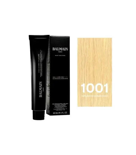 Balmain Professionnel, Couleurs Couture, Permanent Hair Dye, 1001 Superlightener Extra Ash Blonde, 60 ml