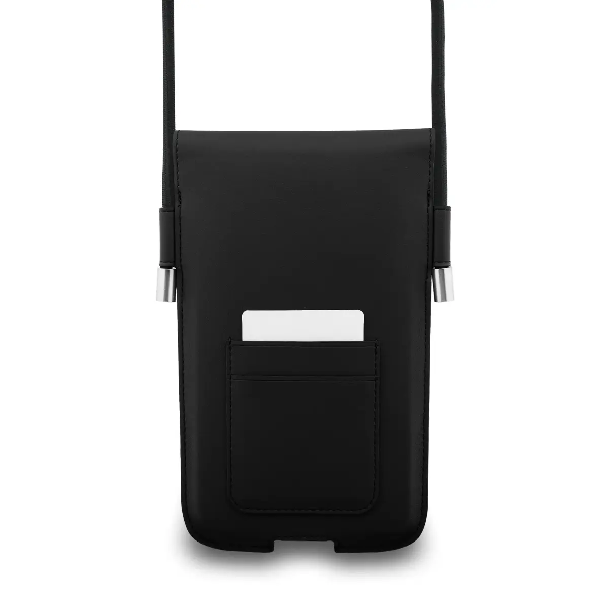 Lacoste PVC Blend Monogram Metal Logo Phone Pouch XL Black