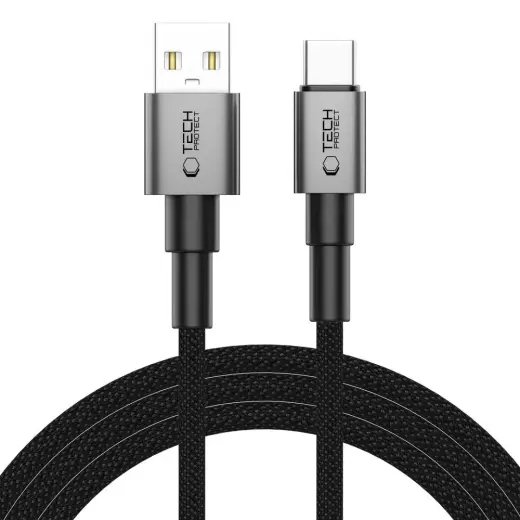 Tech-Protect Ultraboost DNA data transfer and charging cable | USB-A to USB-C | 15W | 2m | gray