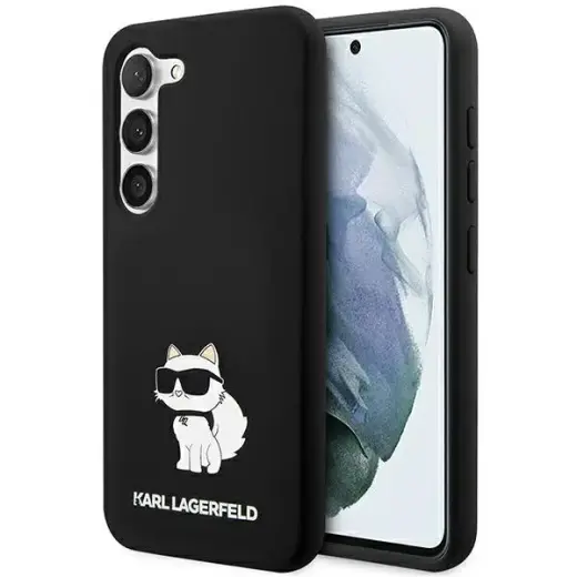 Karl Lagerfeld KLHCS23SSNCHBCK S23 S911 hardcase czarny|black Silicone Choupette
