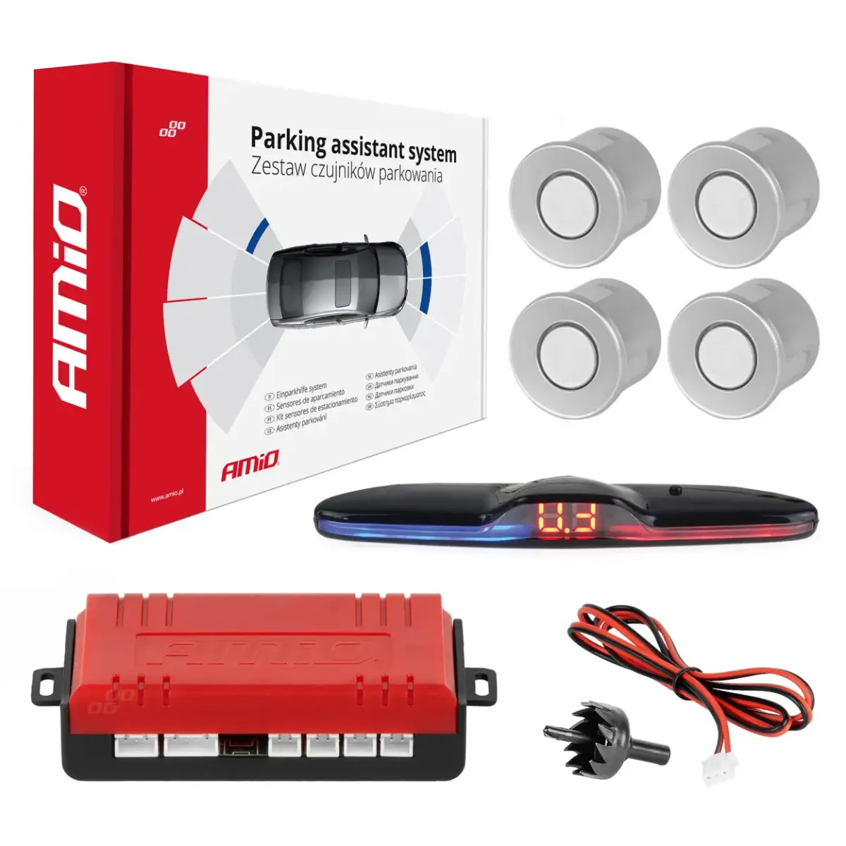 Parking assistant system MAX LED 4 sensor silver