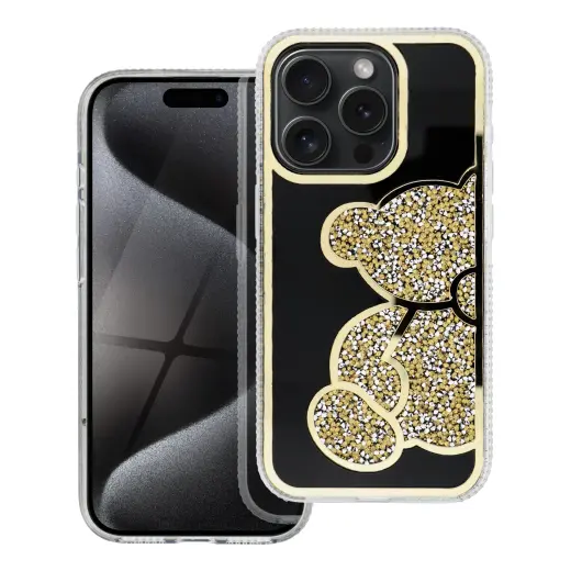 TEDDY BEAR phone case for iPhone 14 Pro gold