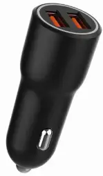 Gembird automašīnas lādētājs | USB-C, USB-A | melns