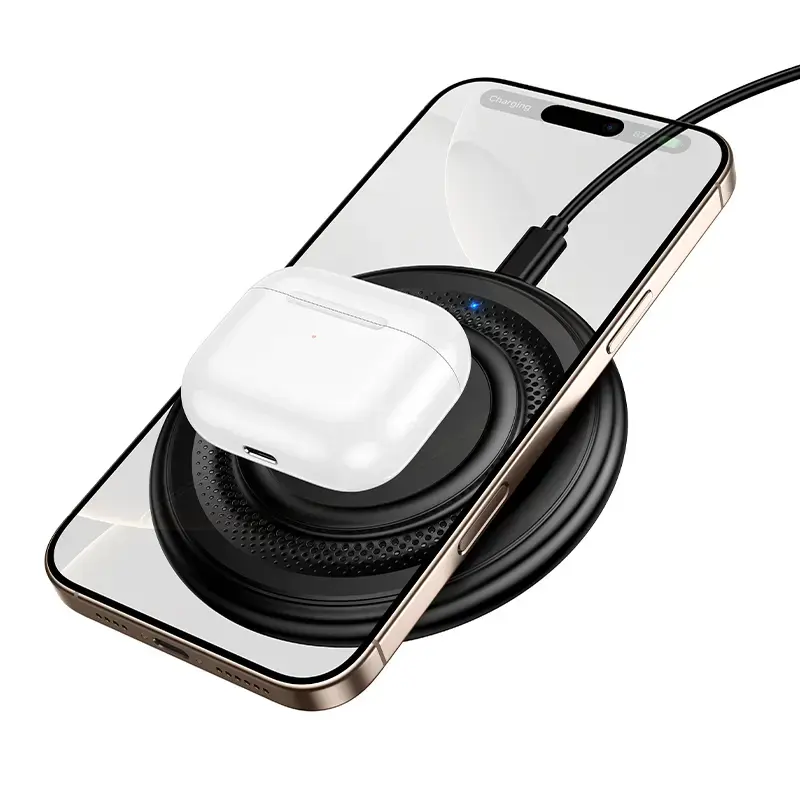 Borofone BQ40 Crown belaidis įkroviklis | Qi | 15W | juodas