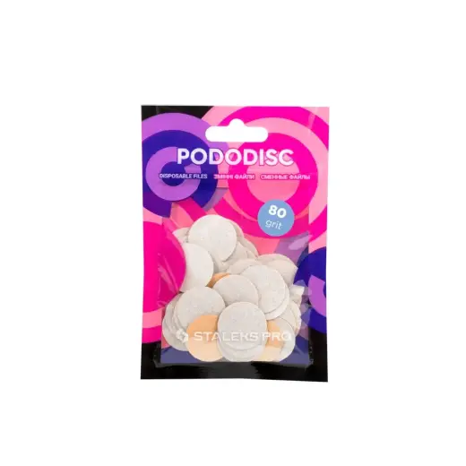 Staleks Pro M Hrubost 80 White Refill Pads for Pedicure Disc 50 Pieces