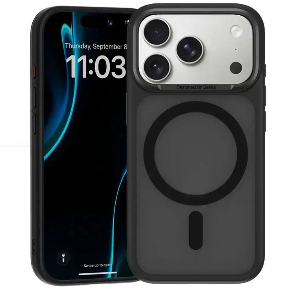 Benks Magnetic Mist Case Metal Frame (C.K.FF.AP.BK.0073) for Iphone 18 Pro Max/17 Pro Max black (Camera Control Button)