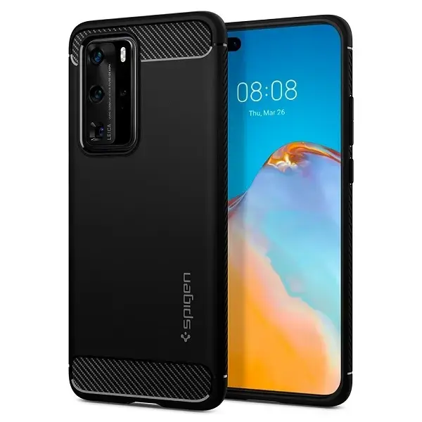 Spigen Rugged Armor vāciņš Huawei P40 Pro melnā krāsā
