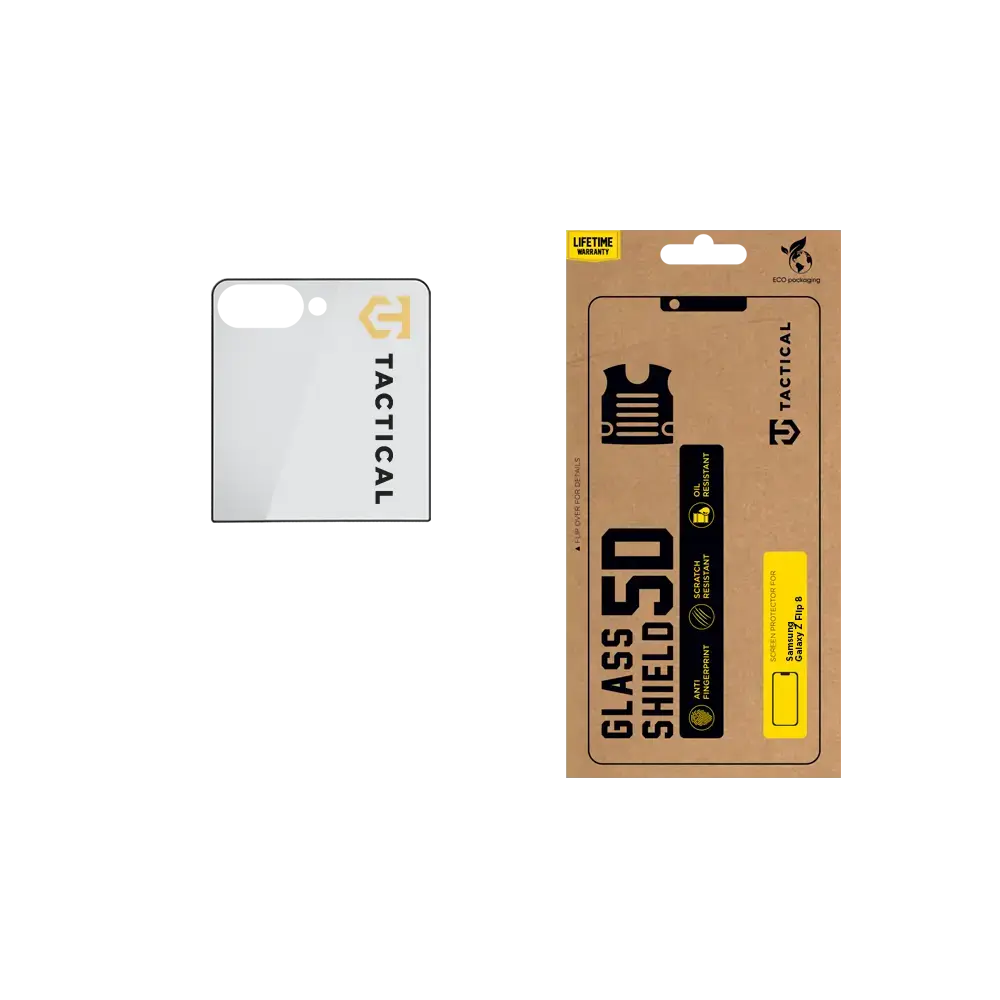 Tactical Glass Shield 5D for Samsung Galaxy Z Flip 8 Black (Outer)