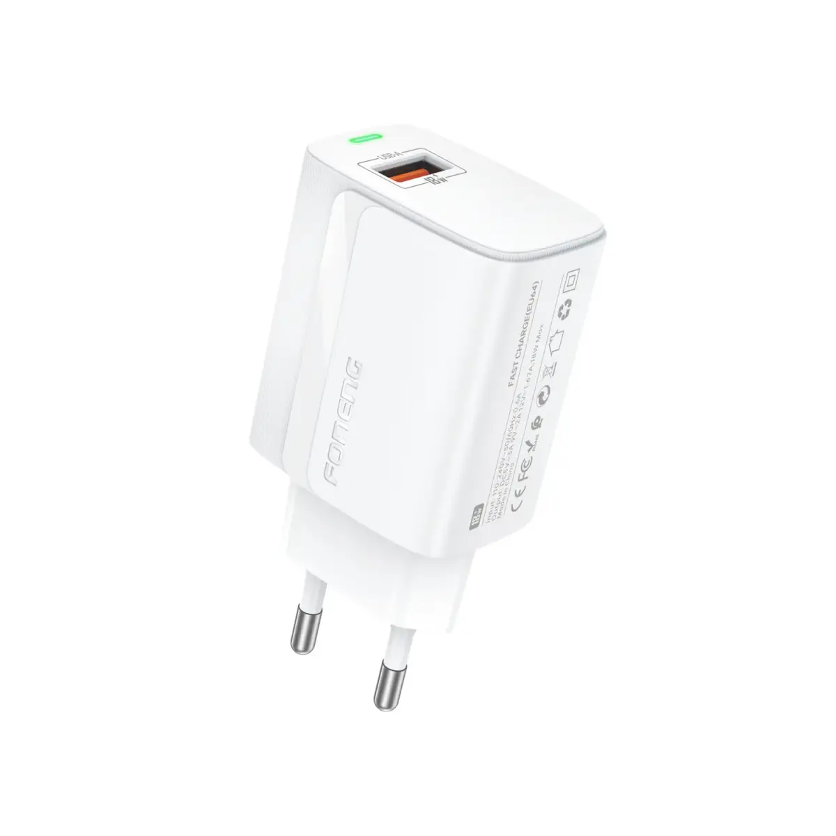 Foneng Wall charger EU64 - USB - 18W white