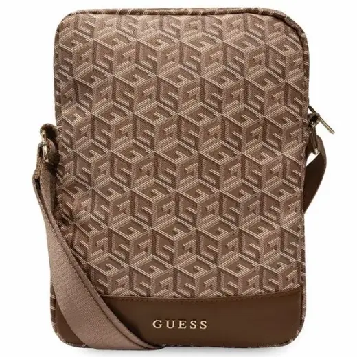Guess Bag GUTB10HGCFSEW 10" brown|brown GCube Stripe Tablet Bag