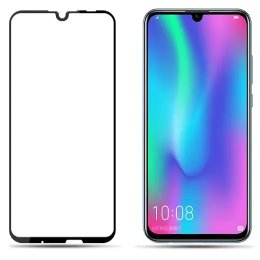 Fusion Full Glue 5D Tempered Glass Aizsargstikls Pilnam Ekrānam Huawei P Smart 2019 Melns