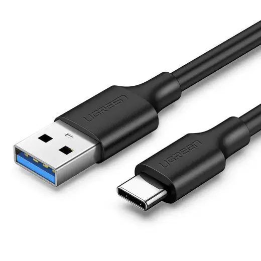 UGREEN US184 datu pārraides un uzlādes vads | USB-A uz USB-C | 15W | 0.5m | melns