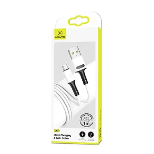 USAMS U52 SJ435 data transfer and charging cable | USB-A to Micro USB | 10W | 1m | white