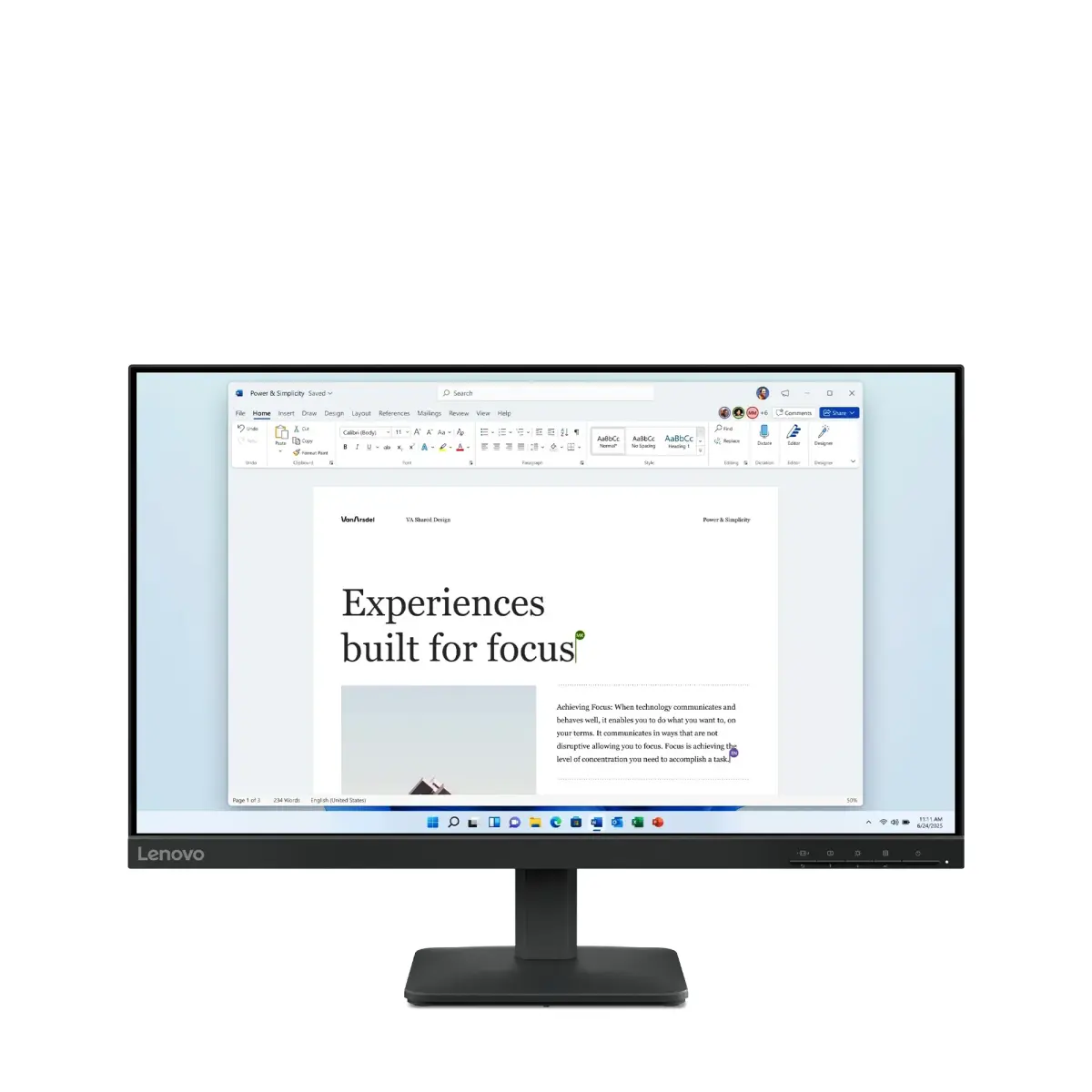 LENOVO L24-4e computer monitor 60.5