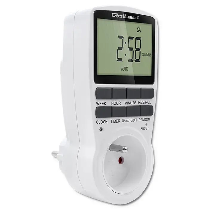 Qoltec Electronic Timer PC0628 | 3680W | 16A | LCD