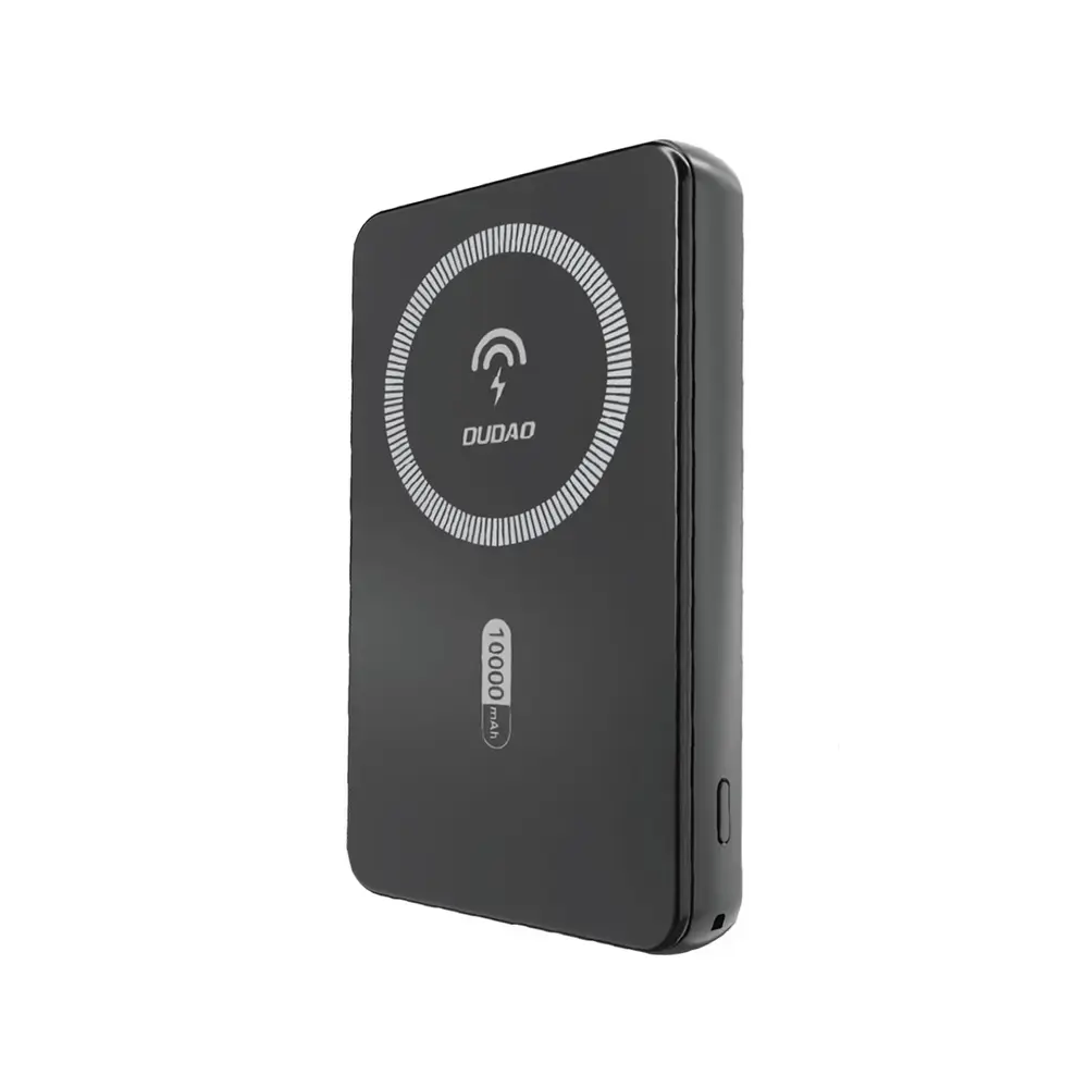 Dudao K14S Magnetic ārējais akumulators (powerbank) | 5 000 mAh | 20W | USB-A, USB-C, MagSafe | melns