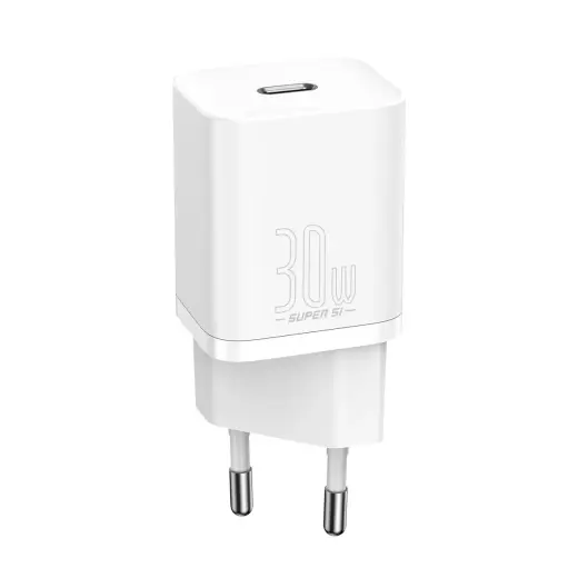 Baseus Super Si travel charger | 30W | QC | USB-C | white