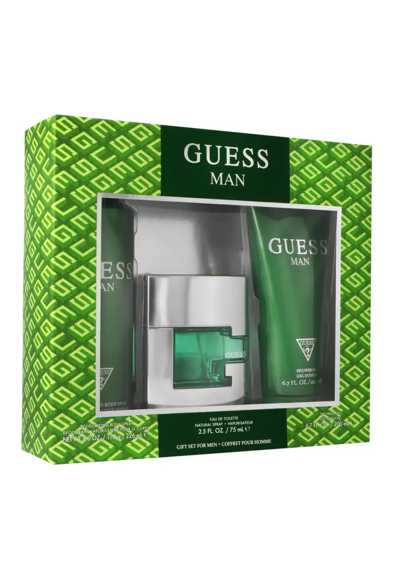 Set Guess Man Edt 75ml + Deodorant 226ml + Shower Gel 200ml