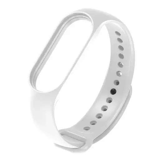 Fusion Accessories Wave viedpulksteņa siksniņa priekš Xiaomi Mi Band 3/4/5/6 | silikons | balta