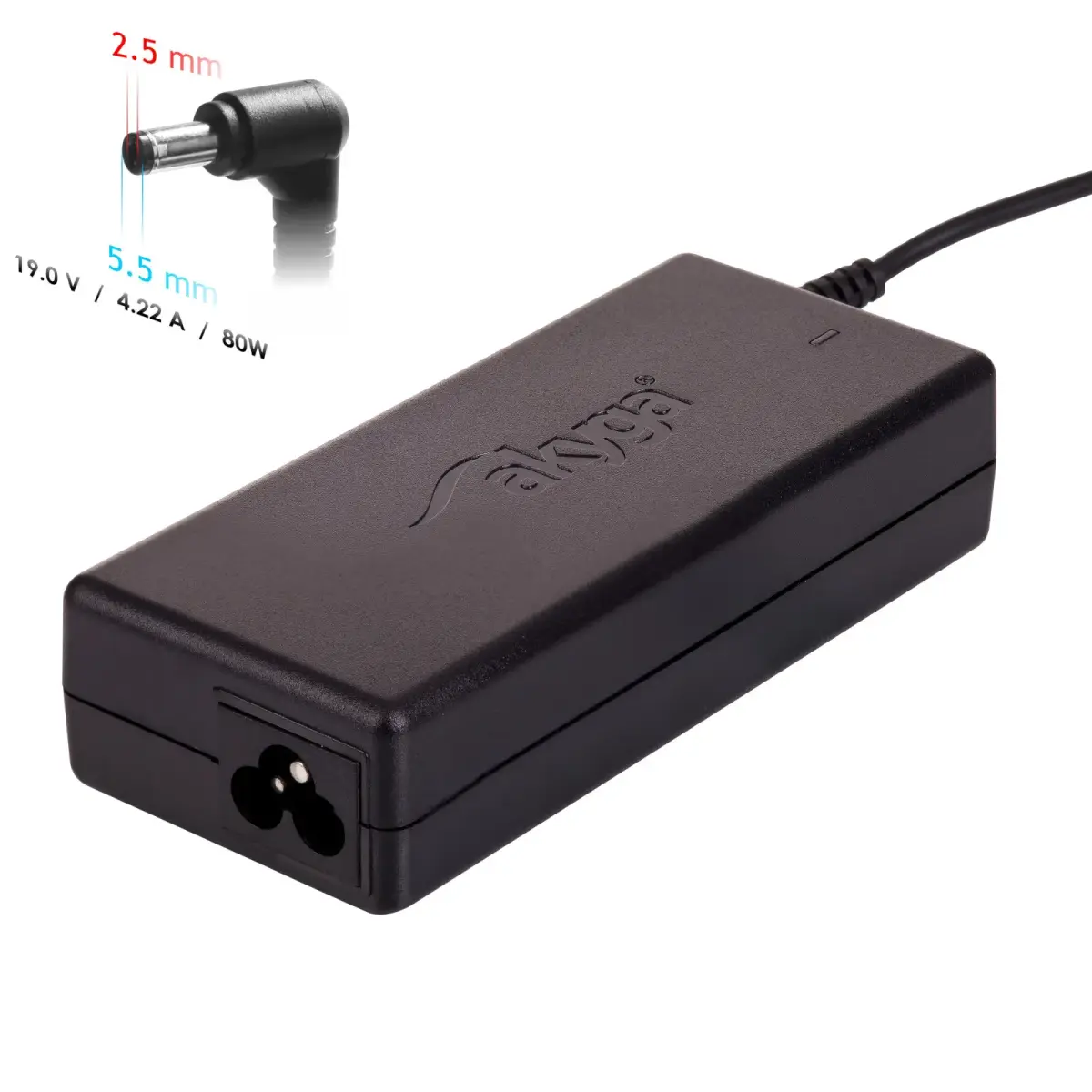 Notebook power supply Akyga AK-ND-72 19V | 4.22A 80W 5.5 x 2.5 mm TOSHIBA | ZEBRA 1.2m