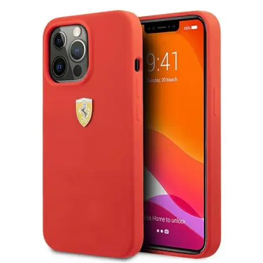 Ferrari FESSIHCP13XRE iPhone 13 Pro Max 6,7" czerwony|red hardcase Silicone