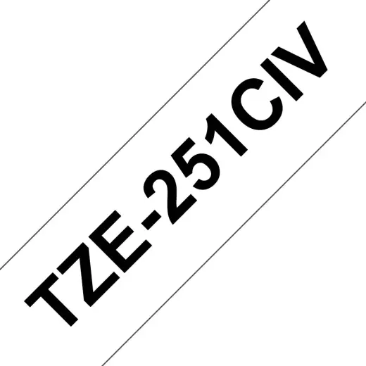 Brother Colour ribbon TZE-251CIV / TZE251CIV Black, white 20-Pack