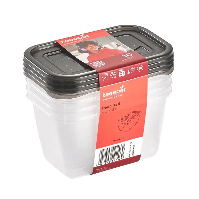 Keeeper Food container set rectangular 4x0