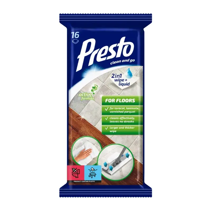 Drėgnos servetėlės ​​grindims 16 vnt.