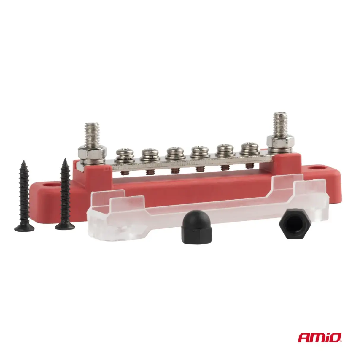 Ground distribution block plus bus bar M6 12V - 48V 150A AMIO-03810