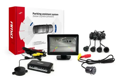 Parking assistant system TFT01 4,3" with HD-307-IR 4 sensors black "GOLD"