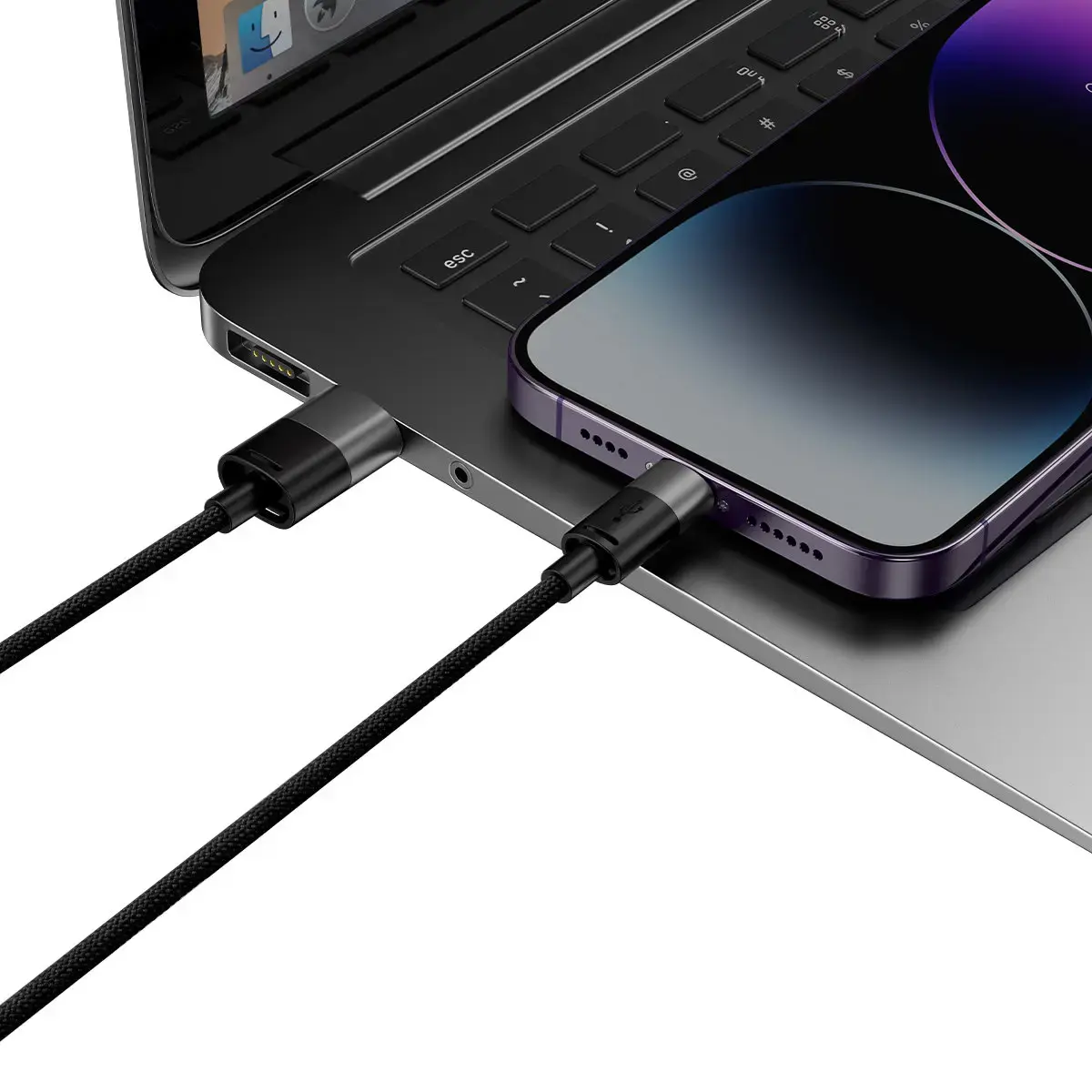 Baseus StarSpeed Series 3-in-1 data transfer and charging cable | USB-A to USB-C, Micro USB, Lightning | 17.5W | 1.2m | black