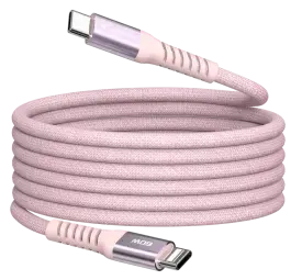 Verbatim Sync & Charge Magnetic duomenų perdavimo ir įkrovimo laidas | USB-C į USB-C | 60W | 1.2m | rožinis