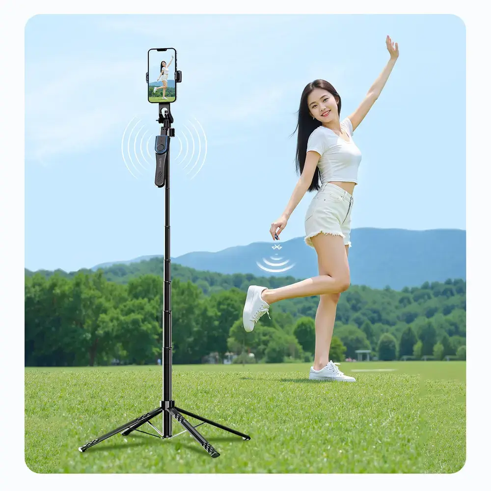 Selfie stick Orico SPN185 1/4" tripod for phone camera with 360 degree rotation Bluetooth 5.2 - black