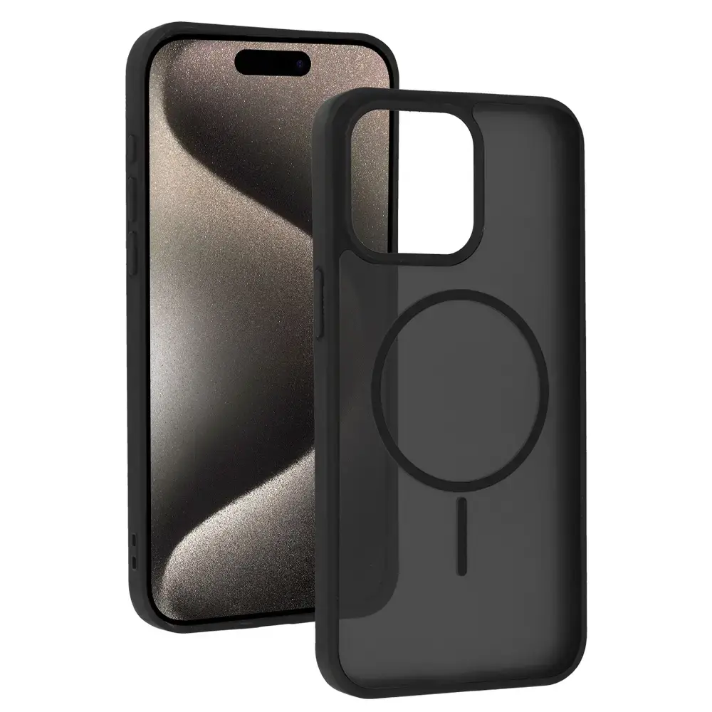 Magmat Slim maciņš telefonam iPhone 15 Pro Max melns