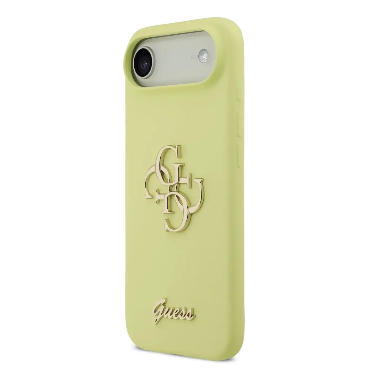 Guess Liquid Silicone maciņš telefonam iPhone 17 Air dzeltens
