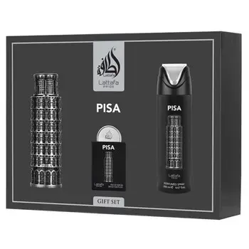 Lattafa Perfumes Pride Pisa Gift Set EDP 100 ml, deospray 200 ml and EDP 20 ml 100ml