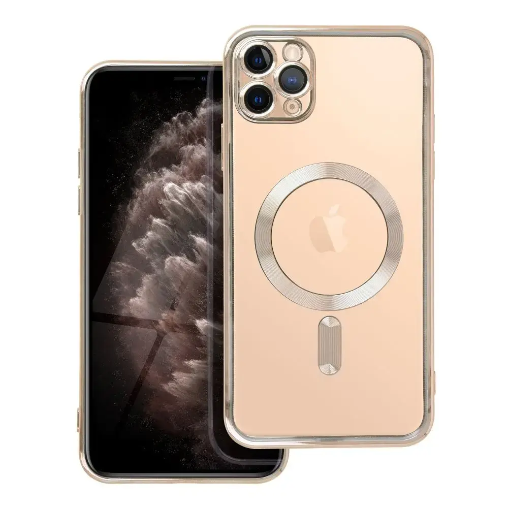 Case for iPhone 11 PRO MAX Electro Mag Cover compatible with MagSafe gold