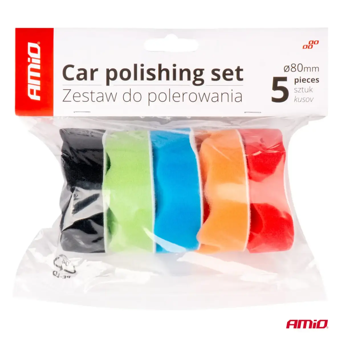 Car polishing set 5 pcs AMIO-03707