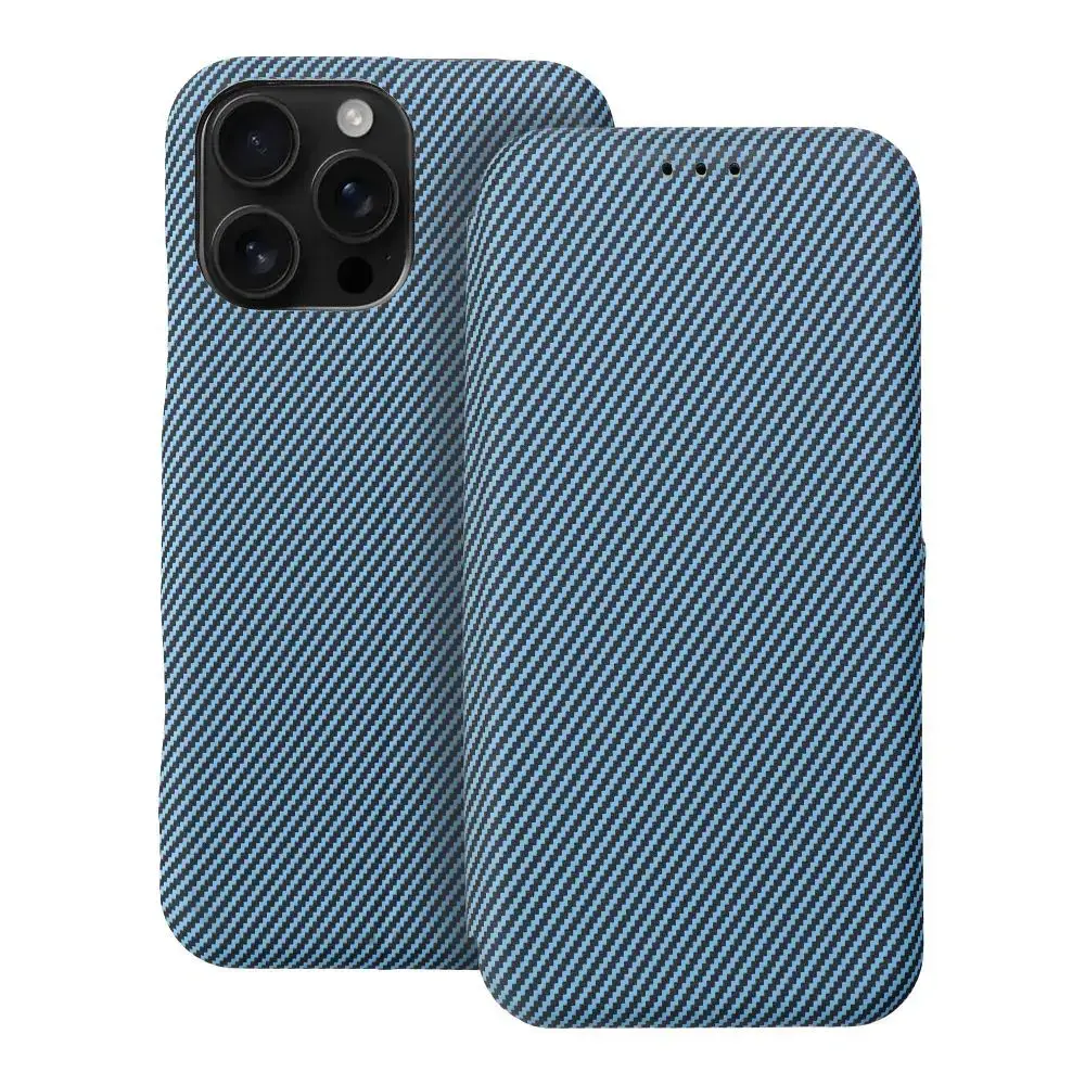 FOLIO Side Magnet grāmatveida maciņš telefonam iPhone 16 Pro Max zils