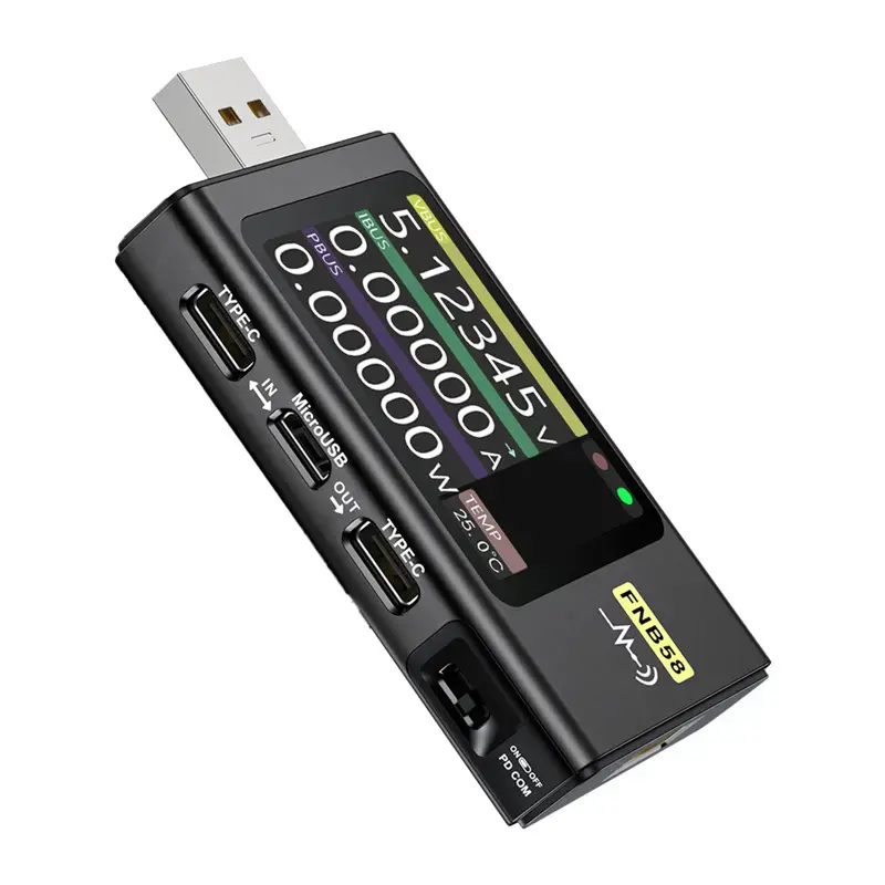 FNIRSI FNB58 USB Port Tester, Black