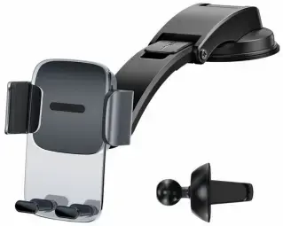 Baseus Easy Control Clamp car holder for grille | dashboard (black)