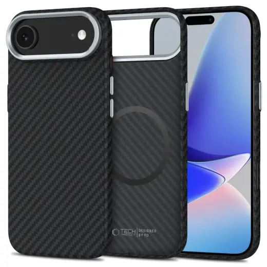 TECH-PROTECT ION CARBON чехол с поддержкой MagSafe для телефона Apple iPhone 17 Air черный