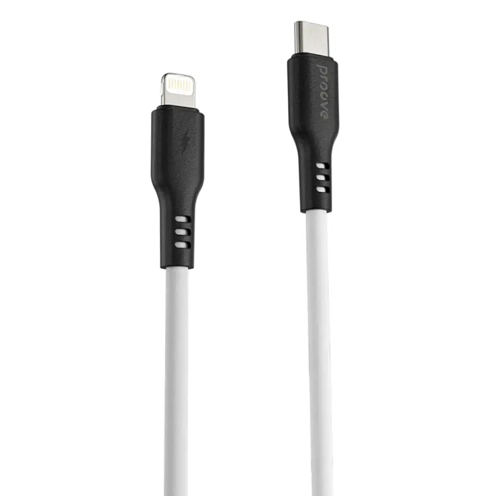 Proove Rebirth data transfer and charging cable | USB-C to Lightning | 60W | 1m | white