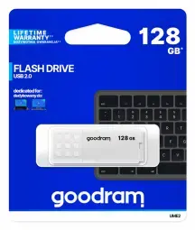 GOODRAM UME2 Pendrive - 128GB USB 2.0 WHITE