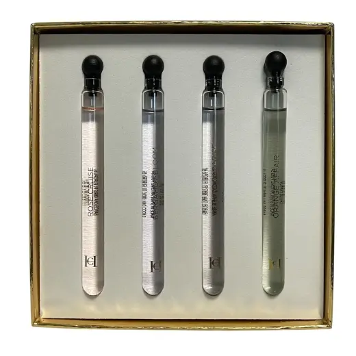 Set Carolina Herrera: Orange Affair, Eau De Parfum, For Women, 4 ml + Bergamot Bloom, Eau De Parfum, For Women, 4 ml + Vetiver Paradise, Eau De Parfum, For Women, 4 ml + Rose Cruise, Eau De Parfum, For Women, 4 ml