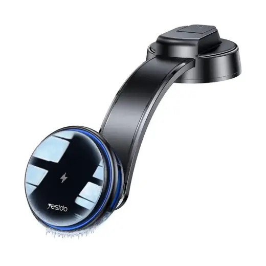 YESIDO MAGNETIC CAR HOLDER C311 SELF-COOLING WIRELESS 15W BLACK