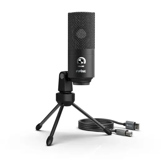 Fifine K680 microphone for gaming | podcasts | streams black + holder